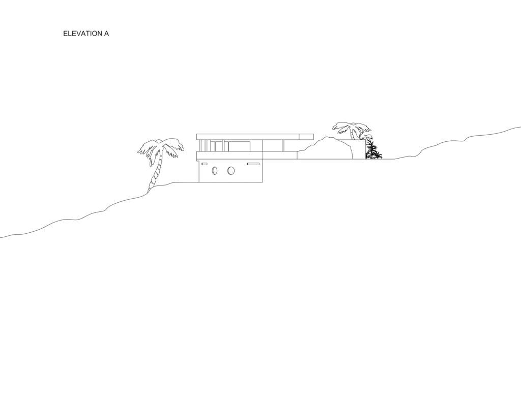 Architectural drawing of Elevation A