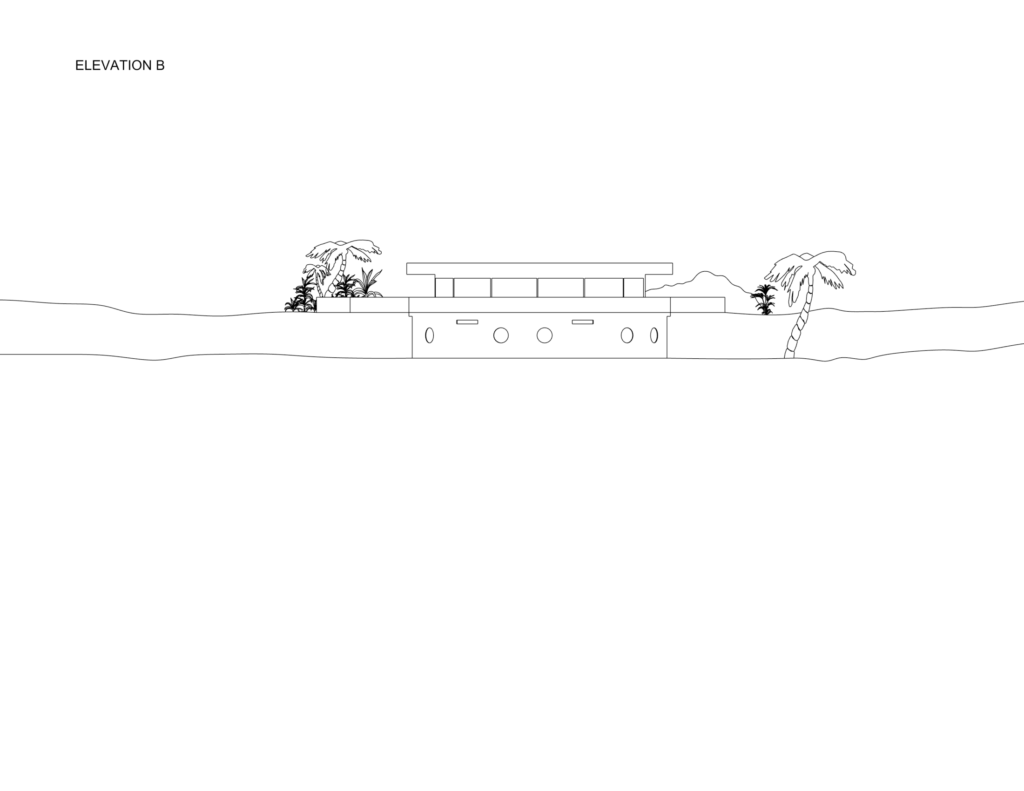 Architectural drawing of Elevation B