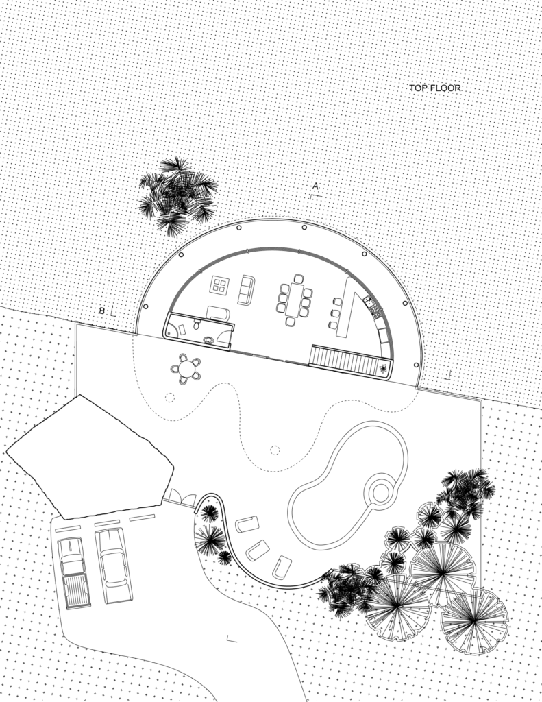 Architectural drawing of Top Floor Plan