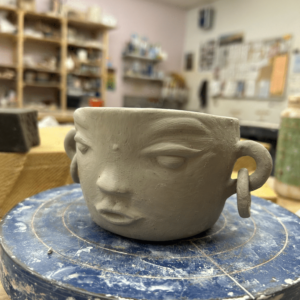 clay pot of face