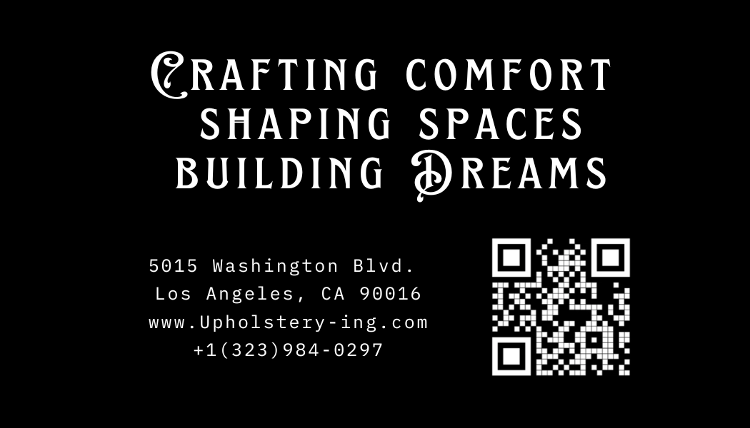 Back of business card for Moreno's Upholsterying